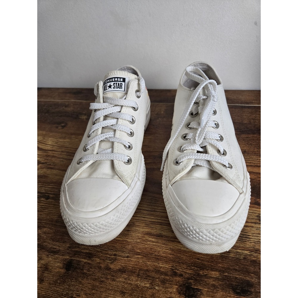 Converse Chuck Taylor All Star Lift White Rainbow Sun Sneakers 571924C Womens 7